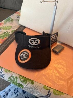 Flying Fisherman Black Visor - Non-Glare Sweat Band